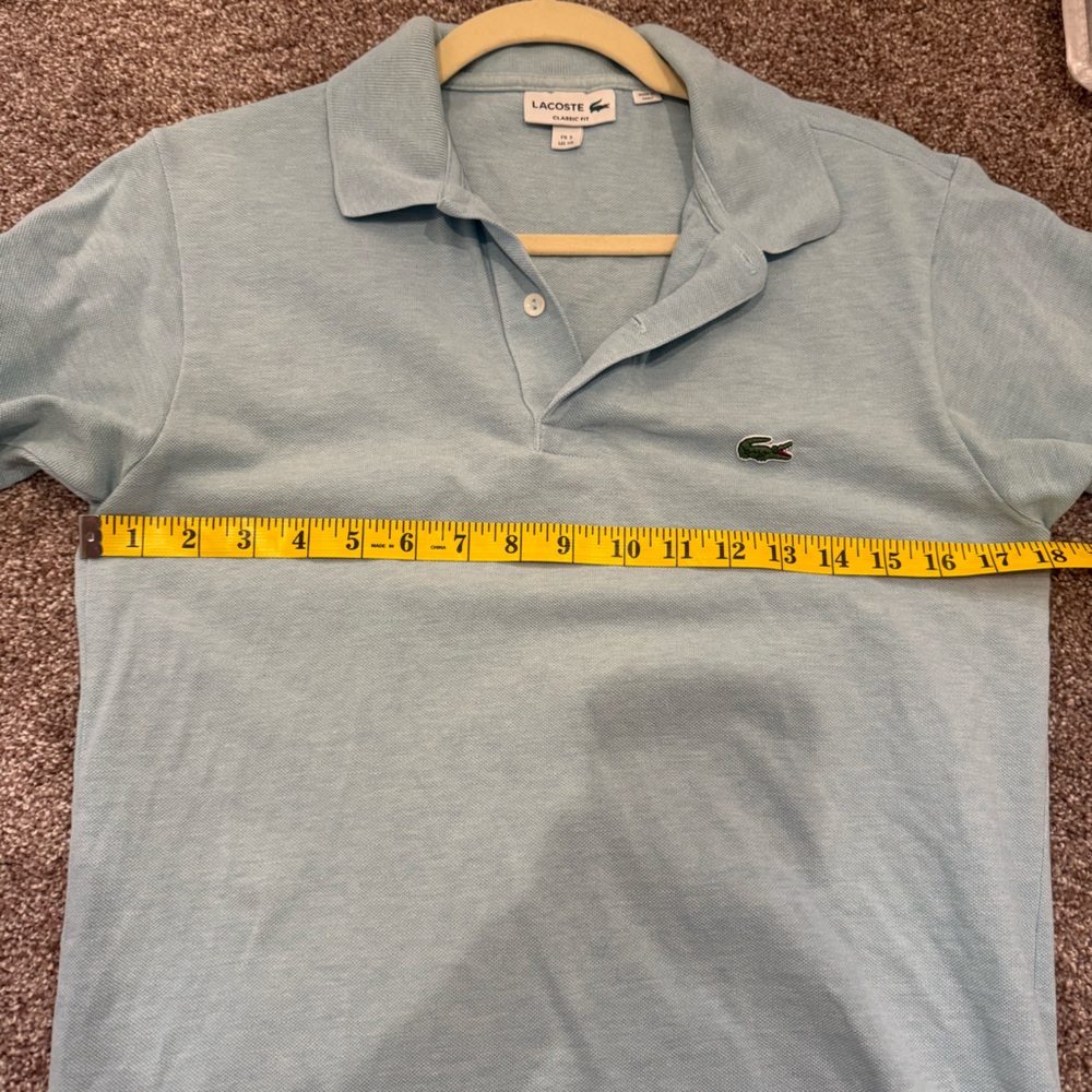 Lacoste men polo shirt classic fit in light blue size XS, FR 2 - Picture 4 of 6